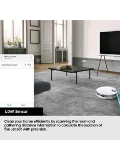Samsung Jet Bot™ VR30T80313W/EU Robot Vacuum Cleaner - Max 60W Suction Power With LiDAR Sensor - White 13 Samsung Jet Bot™ VR30T80313W/EU Robot Vacuum Cleaner - Max 60W Suction Power With LiDAR Sensor - White -Household Appliances Store U6K93 SQ4 0000000088 NO COLOR SLd2