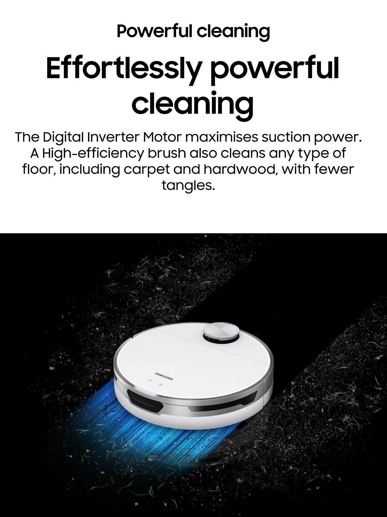 Samsung Jet Bot™ VR30T80313W/EU Robot Vacuum Cleaner - Max 60W Suction Power With LiDAR Sensor - White 9 Samsung Jet Bot™ VR30T80313W/EU Robot Vacuum Cleaner - Max 60W Suction Power With LiDAR Sensor - White - Image 7