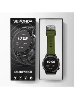 Sekonda Active Men's Silicone Strap Smartwatch - Green/Black -Household Appliances Store V9I08 SQ4 0000000017 RED SLd