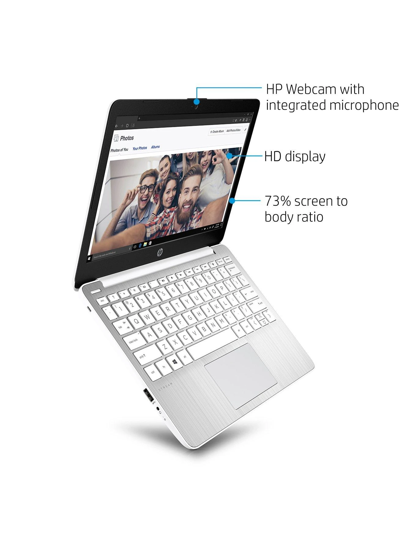 HP Stream 11-ak0027na 11-inch Laptop - Intel Celeron N4120, 4GB RAM, 64GB SSD, Microsoft 365 Personal (12 Months) Included, With Optional Norton 360 - White 7 HP Stream 11-ak0027na 11-inch Laptop - Intel Celeron N4120, 4GB RAM, 64GB SSD, Microsoft 365 Personal (12 Months) Included, With Optional Norton 360 - White - Image 5