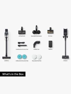 Samsung Jet 95 Pro Max 210W Cordless Vacuum Cleaner With Pet Tool+ & Spray Spinning Sweeper - Midnight Blue -Household Appliances Store VQ3Z1 SQ7 0000000099 N A ICf