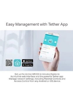 TP-Link TP Link AC750 Dual-Band Wi-Fi 4G LTE Router, Archer MR200 10 TP-Link TP Link AC750 Dual-Band Wi-Fi 4G LTE Router, Archer MR200 -Household Appliances Store MXJ4A SQ6 0000000004 BLACK SLd2