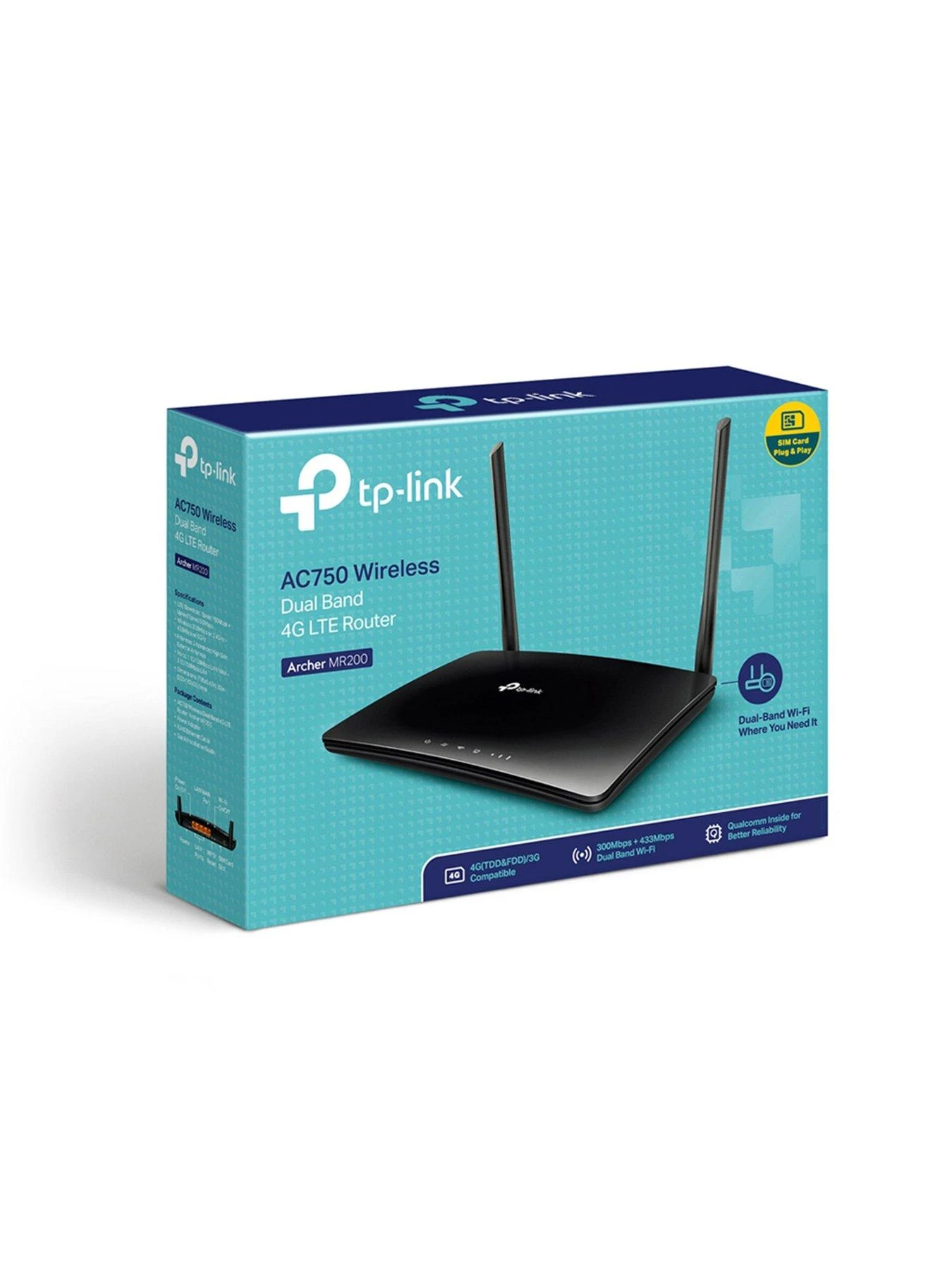 TP-Link TP Link AC750 Dual-Band Wi-Fi 4G LTE Router, Archer MR200 7 TP-Link TP Link AC750 Dual-Band Wi-Fi 4G LTE Router, Archer MR200 - Image 5