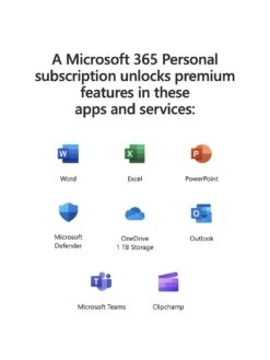 Microsoft 365 Personal 12-Month Subscription For PC And Mac, Tablet And Smartphones 15 Microsoft 365 Personal 12-Month Subscription For PC And Mac, Tablet And Smartphones -Household Appliances Store PLV3Q SQ6 0000000004 BLACK SLd2