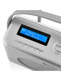 Swan Retro DAB Bluetooth Radio - Grey -Household Appliances Store RFLLD SQ5 0000000005 GREY SLd1