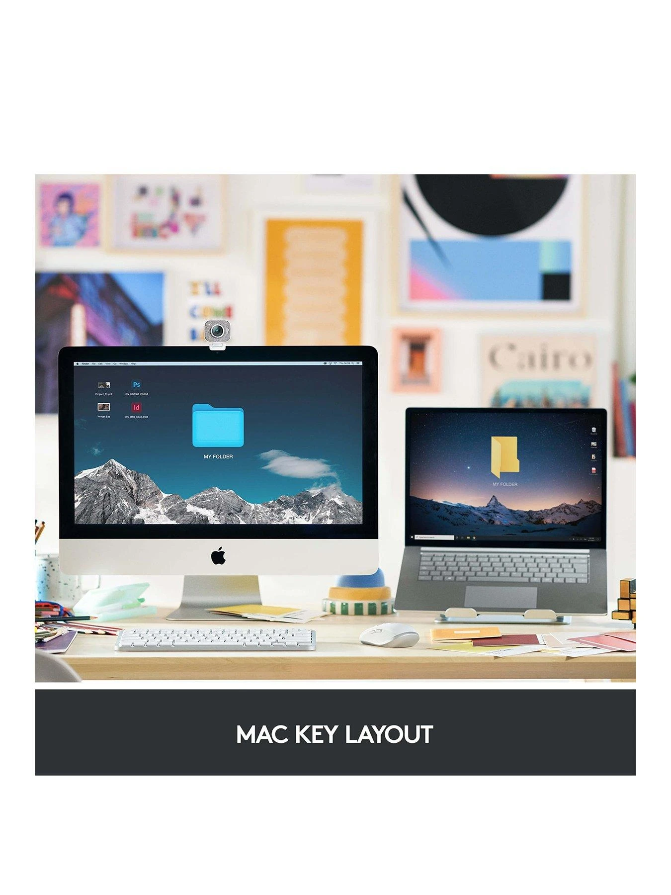 Logitech MX Keys Mini For Mac Minimalist Wireless Illuminated Keyboard - PALE GREY 4 Logitech MX Keys Mini For Mac Minimalist Wireless Illuminated Keyboard - PALE GREY - Image 2