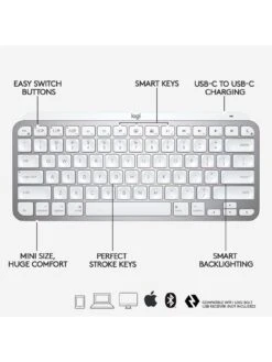 Logitech MX Keys Mini For Mac Minimalist Wireless Illuminated Keyboard - PALE GREY 15 Logitech MX Keys Mini For Mac Minimalist Wireless Illuminated Keyboard - PALE GREY -Household Appliances Store TKPCP SQ6 0000000215 LIGHT GREY SLd2