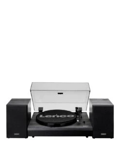 Lenco LS-300 Black Turntable And Hi Fi Speakers