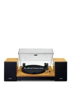 Lenco LS-300 Wood Turntable And Hi Fi Speakers