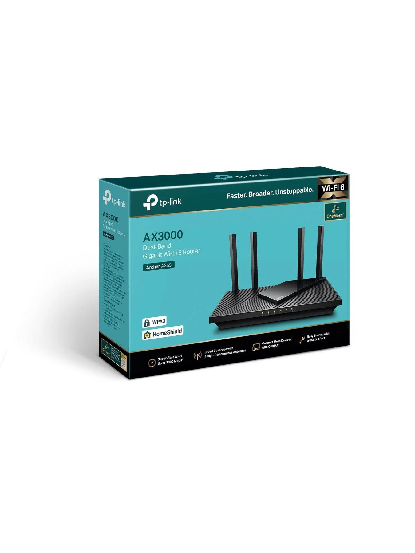 TP-Link TP Link Archer AX55 AX3000 Wi-Fi Dual Band Gigabit Router (for Cable) 6 TP-Link TP Link Archer AX55 AX3000 Wi-Fi Dual Band Gigabit Router (for Cable) - Image 4
