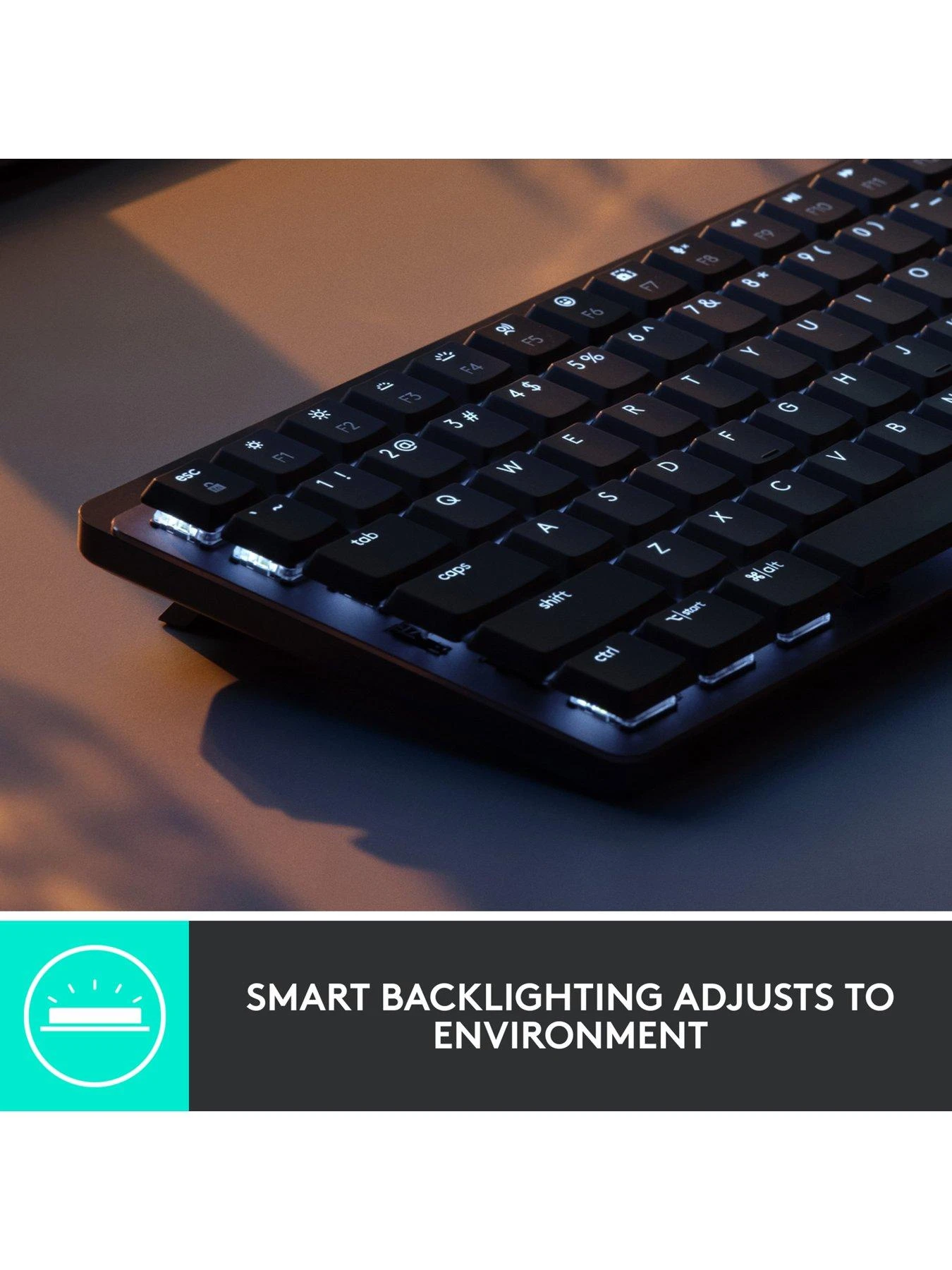 Logitech MX Mechanical Mini Minimalist Wireless Illuminated Keyboard - GRAPHITE - UK - EMEA 6 Logitech MX Mechanical Mini Minimalist Wireless Illuminated Keyboard - GRAPHITE - UK - EMEA - Image 4