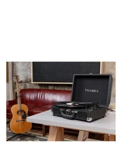 Victrola Journey Portable Record Player (Black) - Bluetooth 5.0 Suitcase Turntable With Built-In Stereo Speakers -Household Appliances Store VAWRC SQ3 0000000088 NO COLOR SLa