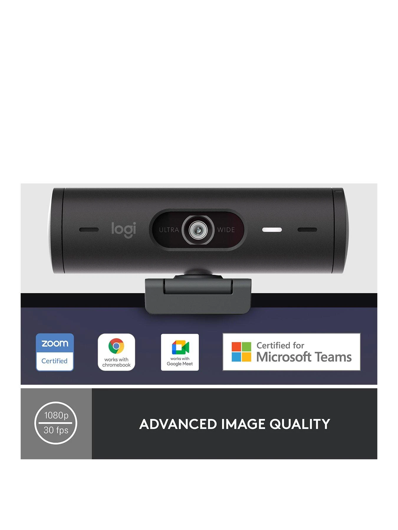Logitech Brio 500 Full HD Webcam, USB-C Cable, Works With Teams, Google Meet, Zoom 4 Logitech Brio 500 Full HD Webcam, USB-C Cable, Works With Teams, Google Meet, Zoom - Image 2