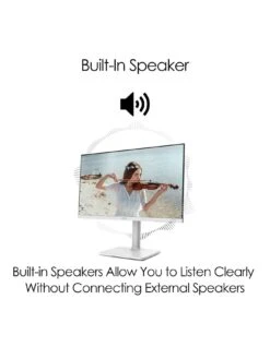 MSI Modern MD241PW 23.8 Inch, Full HD, 75Hz, IPS, USB Type-C, Monitor With Adjustable Stand & Built-in Speakers -Household Appliances Store VIE9B SQ4 0000000004 BLACK SLd