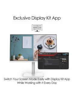 MSI Modern MD241PW 23.8 Inch, Full HD, 75Hz, IPS, USB Type-C, Monitor With Adjustable Stand & Built-in Speakers -Household Appliances Store VIE9B SQ7 0000000004 BLACK SLd3