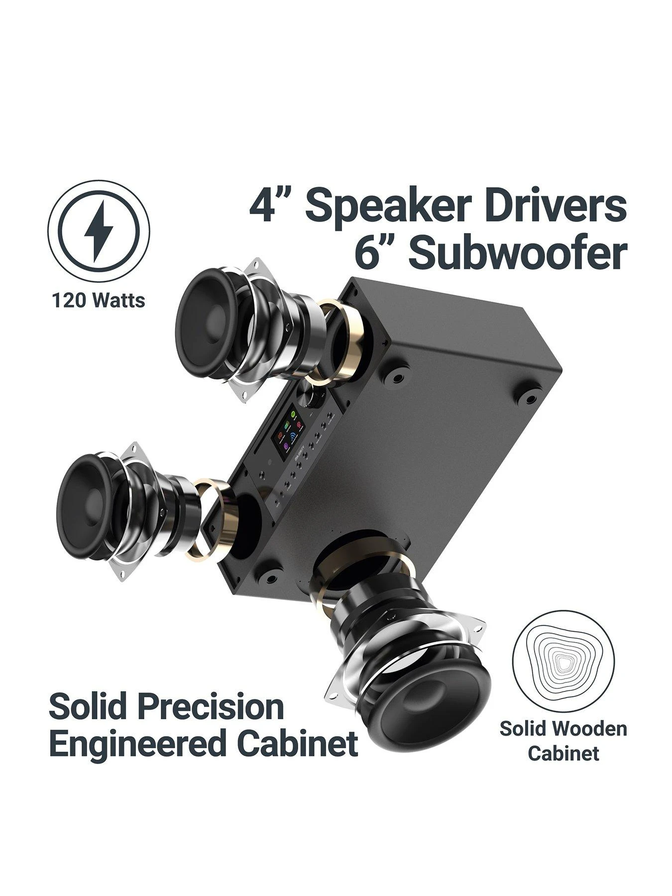 Majority Quadriga CD Music System With Internet, DAB And FM Radio Black 5 Majority Quadriga CD Music System With Internet, DAB And FM Radio Black - Image 3