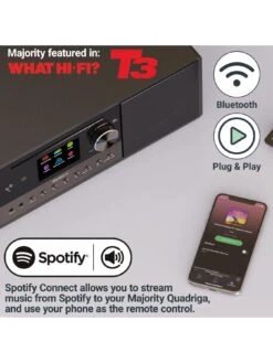 Majority Quadriga CD Music System With Internet, DAB And FM Radio Black 13 Majority Quadriga CD Music System With Internet, DAB And FM Radio Black -Household Appliances Store VIQNS SQ4 0000000004 BLACK SLd