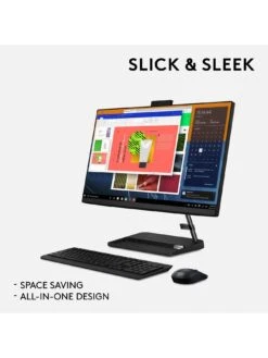 Lenovo IdeaCentre AIO 3 All-In-One Desktop PC - 23.8in FHD, AMD Ryzen 3, 4GB RAM, 512GB SSD - Black -Household Appliances Store VIZW1 SQ4 0000000004 BLACK SLd