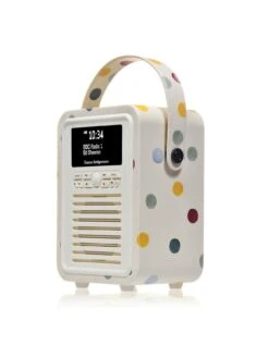VQ Retro Mini Portable DAB Radio With Bluetooth - Polka Dot 11 VQ Retro Mini Portable DAB Radio With Bluetooth - Polka Dot -Household Appliances Store VJ1XA SQ4 0000000067 CREAM SLd