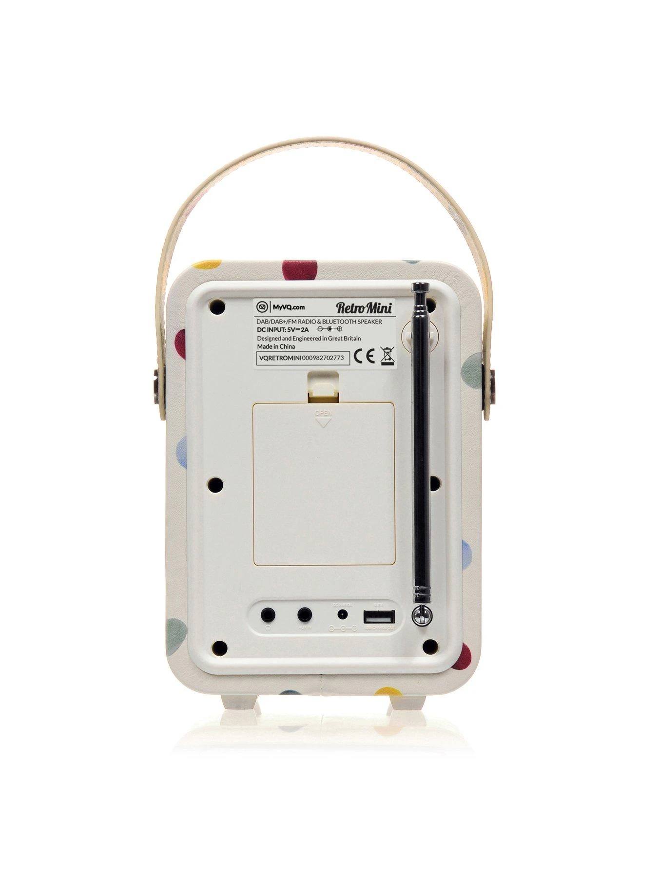VQ Retro Mini Portable DAB Radio With Bluetooth - Polka Dot 7 VQ Retro Mini Portable DAB Radio With Bluetooth - Polka Dot - Image 5