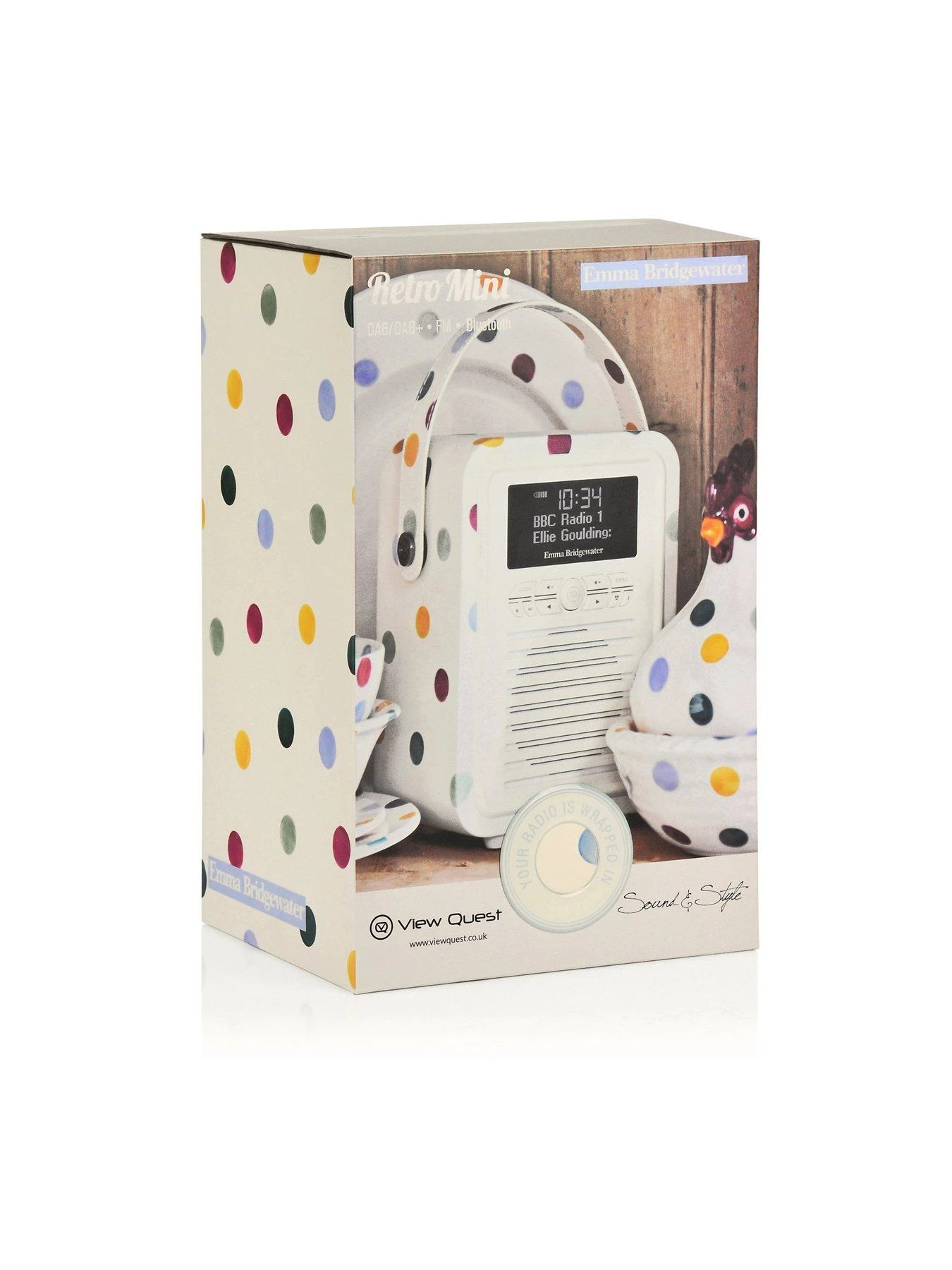 VQ Retro Mini Portable DAB Radio With Bluetooth - Polka Dot 8 VQ Retro Mini Portable DAB Radio With Bluetooth - Polka Dot - Image 6