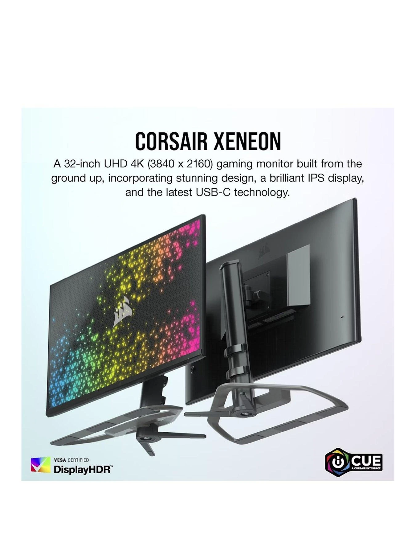 CORSAIR XENEON 32UHD144 32-inch Ultra HD 4K 144Hz Widescreen IPS LED Monitor - Black 4 CORSAIR XENEON 32UHD144 32-inch Ultra HD 4K 144Hz Widescreen IPS LED Monitor - Black - Image 2