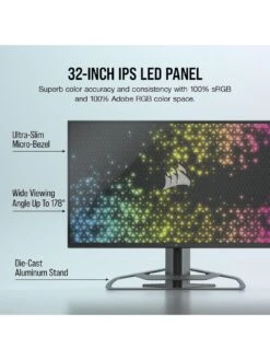 CORSAIR XENEON 32UHD144 32-inch Ultra HD 4K 144Hz Widescreen IPS LED Monitor - Black 12 CORSAIR XENEON 32UHD144 32-inch Ultra HD 4K 144Hz Widescreen IPS LED Monitor - Black -Household Appliances Store VJ84Q SQ4 0000000004 BLACK SLd