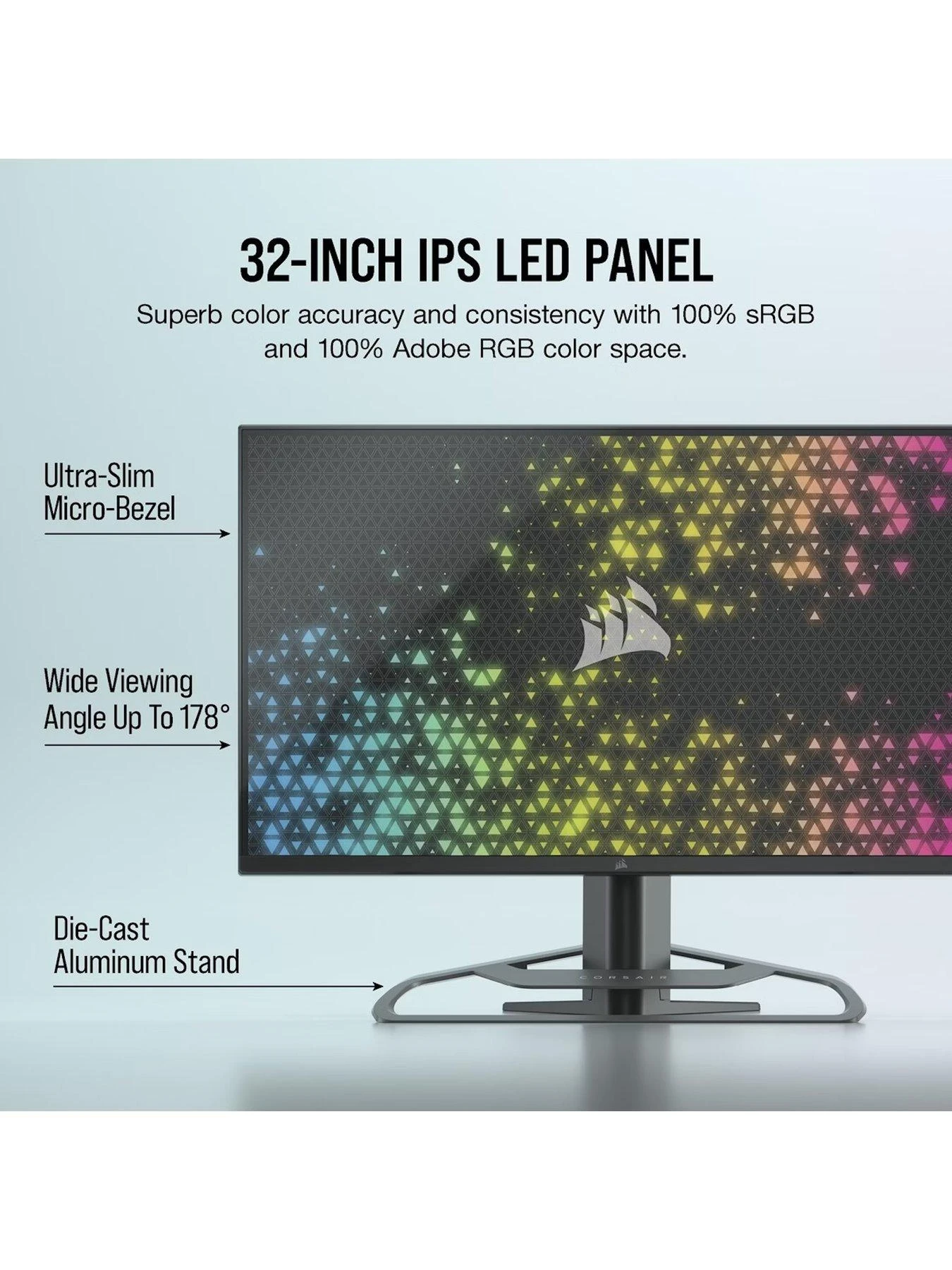 CORSAIR XENEON 32UHD144 32-inch Ultra HD 4K 144Hz Widescreen IPS LED Monitor - Black 6 CORSAIR XENEON 32UHD144 32-inch Ultra HD 4K 144Hz Widescreen IPS LED Monitor - Black - Image 4