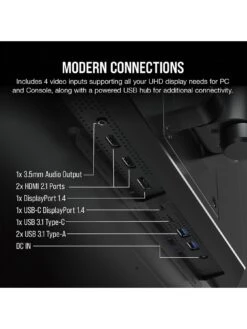 CORSAIR XENEON 32UHD144 32-inch Ultra HD 4K 144Hz Widescreen IPS LED Monitor - Black 14 CORSAIR XENEON 32UHD144 32-inch Ultra HD 4K 144Hz Widescreen IPS LED Monitor - Black -Household Appliances Store VJ84Q SQ6 0000000004 BLACK SLd2