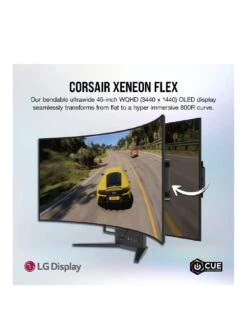 CORSAIR Xeneon Flex 45WQHD240 45-inch Widescreen OLED Black Bendable Monitor -Household Appliances Store VJ84R SQ2 0000000004 BLACK SLb