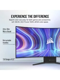 CORSAIR Xeneon Flex 45WQHD240 45-inch Widescreen OLED Black Bendable Monitor -Household Appliances Store VJ84R SQ5 0000000004 BLACK SLd1