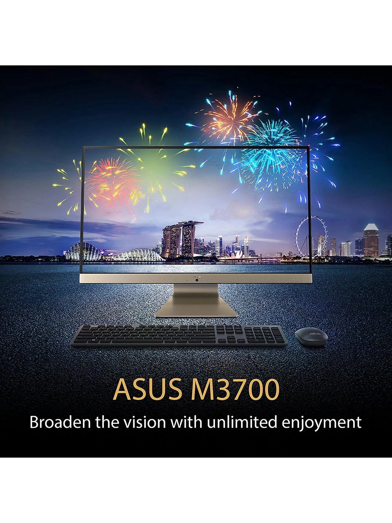 Asus M3700 All-in-One Desktop PC - 27in FHD, AMD Ryzen 5, 8GB RAM, 512GB SSD - White 6 Asus M3700 All-in-One Desktop PC - 27in FHD, AMD Ryzen 5, 8GB RAM, 512GB SSD - White - Image 4