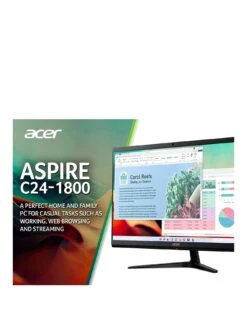 Acer C27-1800 All-in-One PC, Intel Core I3-1305U, 8GB RAM 1TB SSD, 27 Inch Full HD With M365 Family 12mnths -Household Appliances Store VNT3O SQ3 0000000004 BLACK SLa