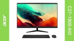 Acer C27-1800 All-in-One PC, Intel Core I3-1305U, 8GB RAM 1TB SSD, 27 Inch Full HD With M365 Family 12mnths -Household Appliances Store VNT3O SQ8 0000000004 BLACK DVvL