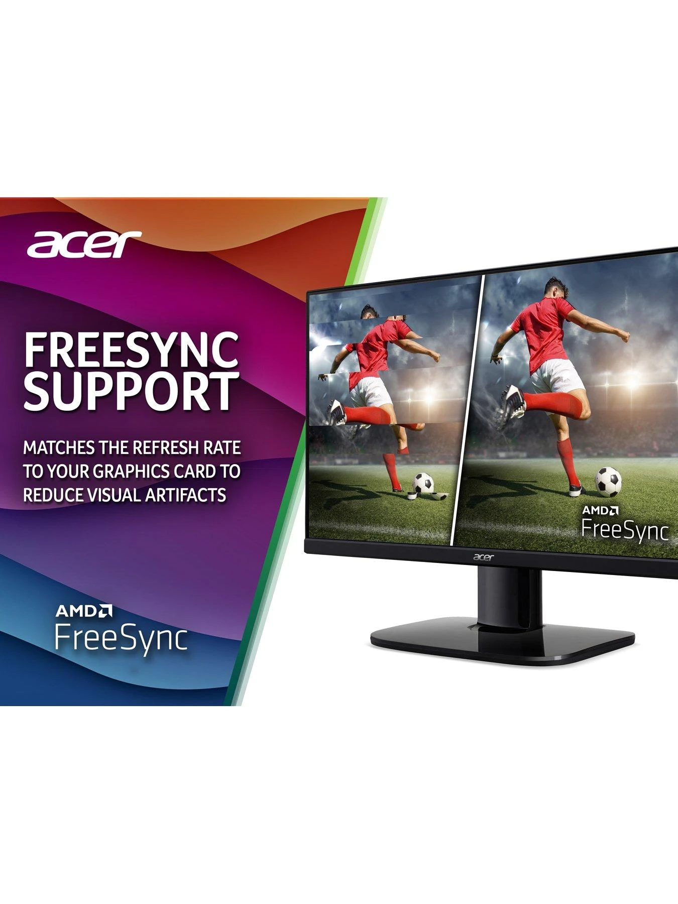 Acer KA242YHbi 24-inch Monitor - VA Panel, FHD, 4ms, 100Hz, FreeSync, HDMI, VGA 7 Acer KA242YHbi 24-inch Monitor - VA Panel, FHD, 4ms, 100Hz, FreeSync, HDMI, VGA - Image 5