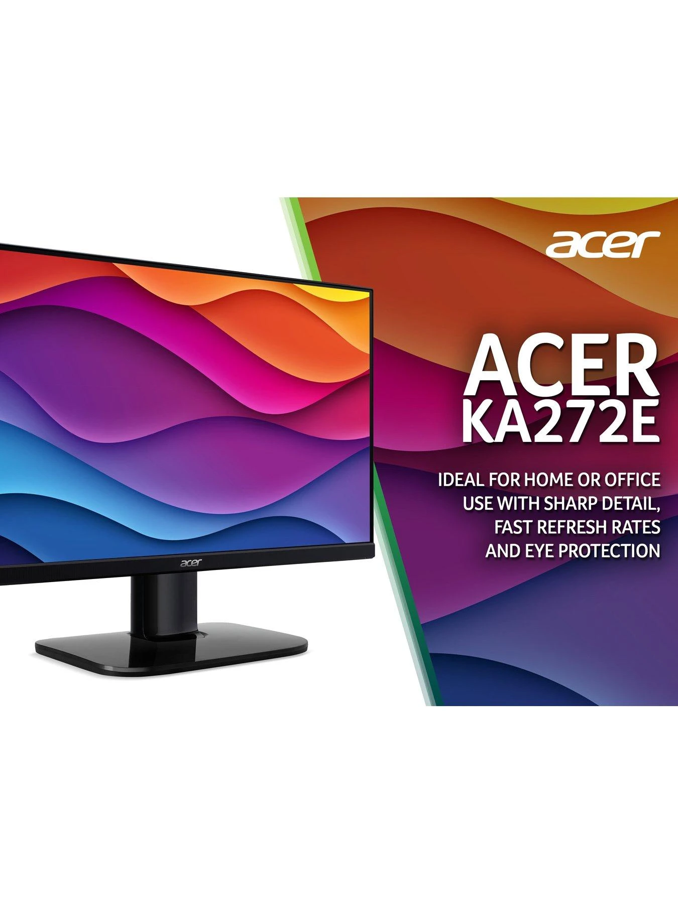 Acer KA272Ebi 27-inch Monitor - IPS Panel, FHD, 4ms, 100Hz, FreeSync, HDMI, VGA 6 Acer KA272Ebi 27-inch Monitor - IPS Panel, FHD, 4ms, 100Hz, FreeSync, HDMI, VGA - Image 4