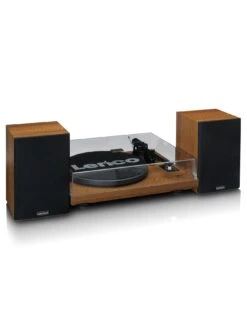 Lenco LS-480WD Turntable With Bluetooth And External Speakers - Wood -Household Appliances Store VORFN SQ5 0000000094 WOOD SLd1